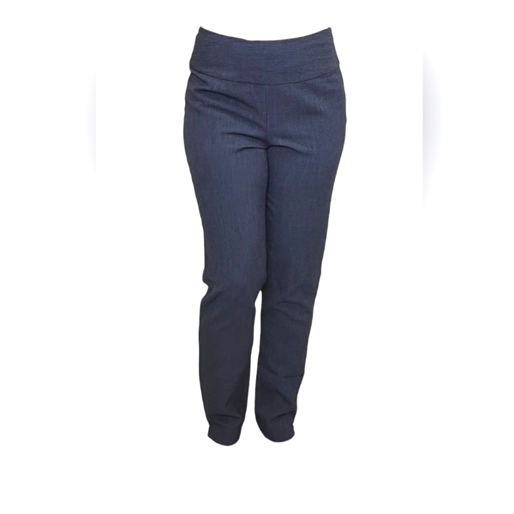 Spiegel Petite Tapered Flat Front High Rise Dress Pants, Gray, 28" Inseam